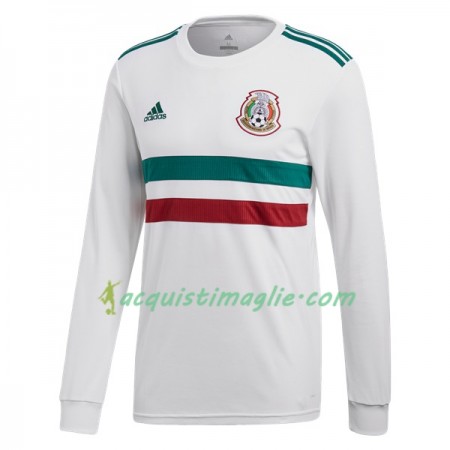 Divisa di Calcio Messico Trasferta Mondiali 2018 Manica Lunga